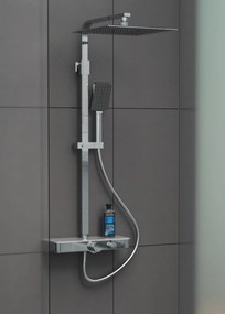 Schutte Ocean complete regendouche inclusief thermostaatkraan en planchet chroom/wit