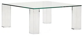 Kave Home Adularia Vierkante Salontafel Gehard Glas - 85 X 85cm.