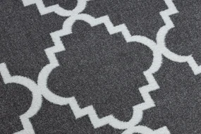 Tapijt SKETCH ROND - F343 grijs / witkleuring klaver Marokkaanse , trellis