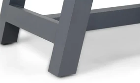 Tuinset 6 personen 260 cm Aluminium/textileen Grijs Lifestyle Garden Furniture Rome/Trente