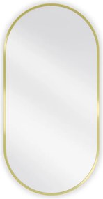 Mexen Loft ovale badkamerspiegel 90 x 45 cm, gouden frame - 9851-090-045-000-50