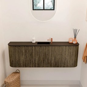 Mondiaz Joya 125cm toiletmeubel ronding links/rechts dusk met wastafel faye midden 1 kraangat urban