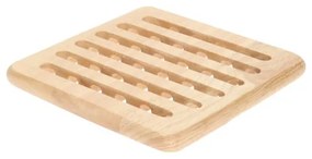 Onderzetter vierkant, rubberhout, 21 x 21 cm