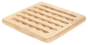 Onderzetter vierkant, rubberhout, 21 x 21 cm