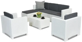 Colorado Relax Corner 6 witte Bica technorattan loungemeubelset