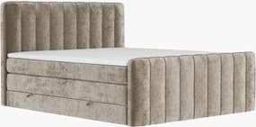 Handgemaakt chenille divan bed Novara met opbergruimte, H3