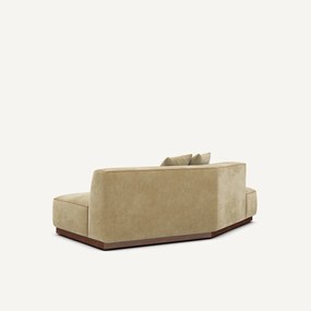 Halve bank links in stonewashed fluweel, JACOPO