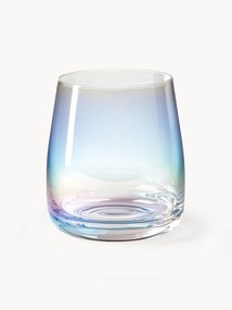 Mondgeblazen tumblers Ellery, iriserend, 4-delig
