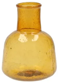 Vaasje, gerecycled glas, donkergeel