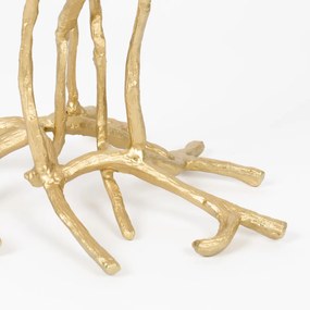 Ginkgo Blad Bijzettafel Goud - 60 X 57cm.