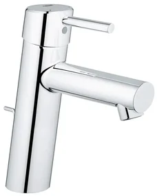 GROHE Concetto waterbesparende wastafelkraan medium met waste 28mm met temperatuurbegrenzer chroom 23450001