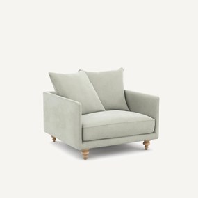 Fauteuil stonewashed fluweel, Lazare