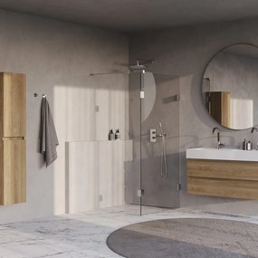 Brauer Void profielloze inloopdouche 100cm met 30cm zijwand chroom