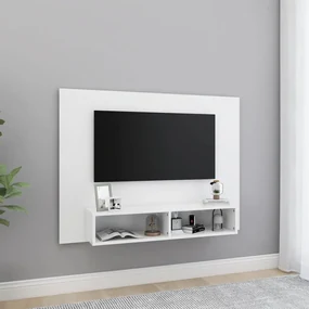 vidaXL Tv-wandmeubel 120x23,5x90 cm spaanplaat wit