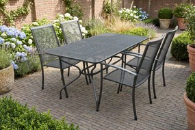 Royal Garden Balero stapelbare tuinset strekmetaal 160x90 cm.