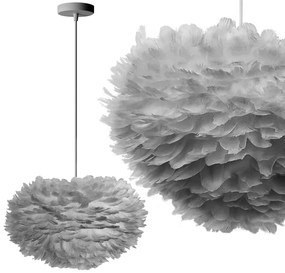 Hanglamp met veren grijs APP334-3CP