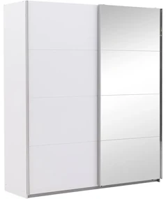 Goossens Basic Kledingkast Miami, 226 cm breed, 229 cm hoog, 1x spiegeldeur re en 1x schuifdeur li