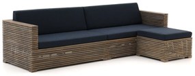 + 15% kassakorting | Chaise longue loungeset ROUGH | 3 personen | Loungeset Old Teak Greywash | Teakhout | Kees Smit Tuinmeubelen