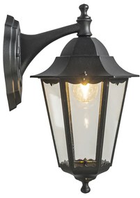 Klassieke buiten wandlantaarn zwart IP44 - New Orleans Down Klassiek / Antiek, Landelijk / Rustiek E27 IP44 Buitenverlichting rond