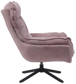 Starfurn Vera Fauteuil Roze Chenille Stof Draaibaar