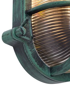 Buiten wandlamp groen ovaal IP44 - Noutica