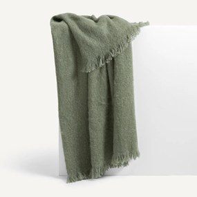 Effen plaid, wol en polyamide, Mantas