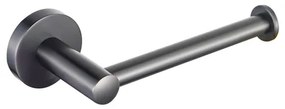 Fortifura Calvi toiletrolhouder/reserverolhouder - zonder klep - rond - PVD - Geborsteld gunmetal (antraciet) SW721172