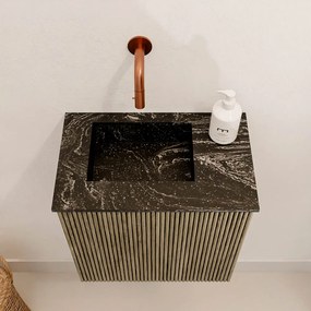 Mondiaz Joya DLux 40cm toiletmeubel dusk met wastafel faye links zonder kraangat lava