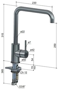 Hotbath Cobber Keukenmengkraan Draaibaar Geborsteld Messing CB041