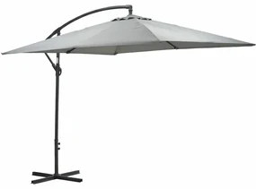 Garden Impressions Corfu parasol 250x250 - donker grijs - licht grijs