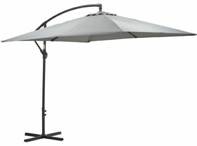 Garden Impressions Corfu parasol 250x250 - donker grijs - licht grijs