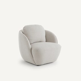 Fauteuil in mêleestof, bolvormig, Alpine