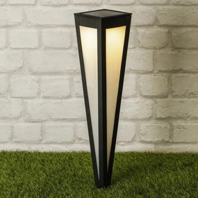 HI Tuinlamp met grondpin solar LED 58 cm zwart