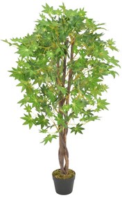vidaXL Kunstplant met pot esdoorn 120 cm groen