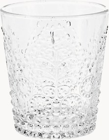 Glazen waterglazen Garden van structuurglas, 6-delig