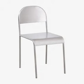 Set Van 2 Eetkamerstoelen Van Roestvrij Staal Narnial Roestvrij Staal - Sklum