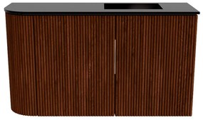 Mondiaz Joya 70cm toiletmeubel ronding links ruby met wastafel faye rechts 1 kraangat urban