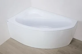 Plazan Ekoplus badkuip met paneel 140x90cm wit links inclusief potenset