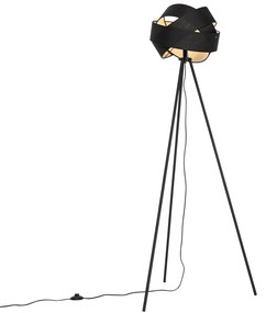 Moderne vloerlamp zwart - Cloth