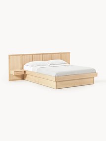 Houten bed Nanto met nachtkastjes en hoofdbord