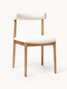 Gestoffeerde bouclé eetstoel Diego