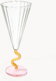 Handgemaakte champagneglazen Curve, 2 stuks