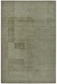 Wollen vloerkleed Charlotte met hoog-laag effect