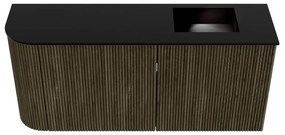 Mondiaz Joya 90cm toiletmeubel ronding links shadow met wastafel faye rechts 1 kraangat urban
