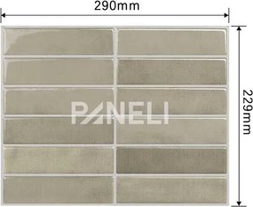 Tegelsticker Beige Langwerpig - 29 cm x 22.9 cm x 0.11 cm | 0.07 kg | Paneli zelfklevende steenstrips