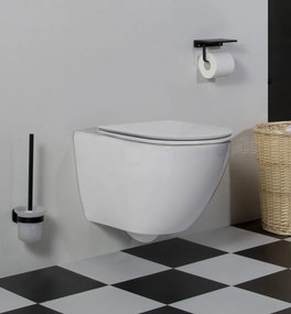 Saniclear Jama compact randloos hangend toilet met platte softclose zitting