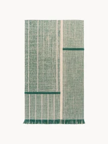 Laagpolig vloerkleed Monochrome met franjes, design Folkform
