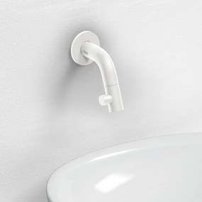 Clou Kaldur inbouw fonteinkraan 7.5cm wit mat