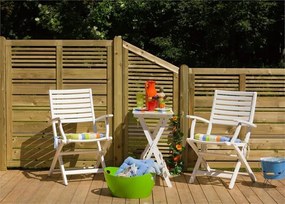 Tuindeur vuren - Silence louvre recht groen geimpregneerd (100 x 140 cm)