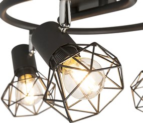 Smart spot zwart draai- en kantelbaar incl. 3 Wifi P45 - Mosh